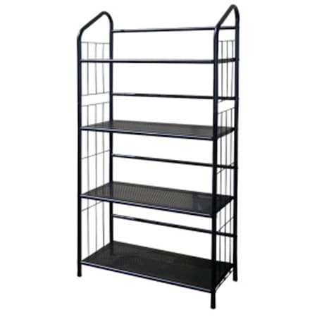 Back2Basics 4 Tier Metal Book Shelf - Black BA2629377